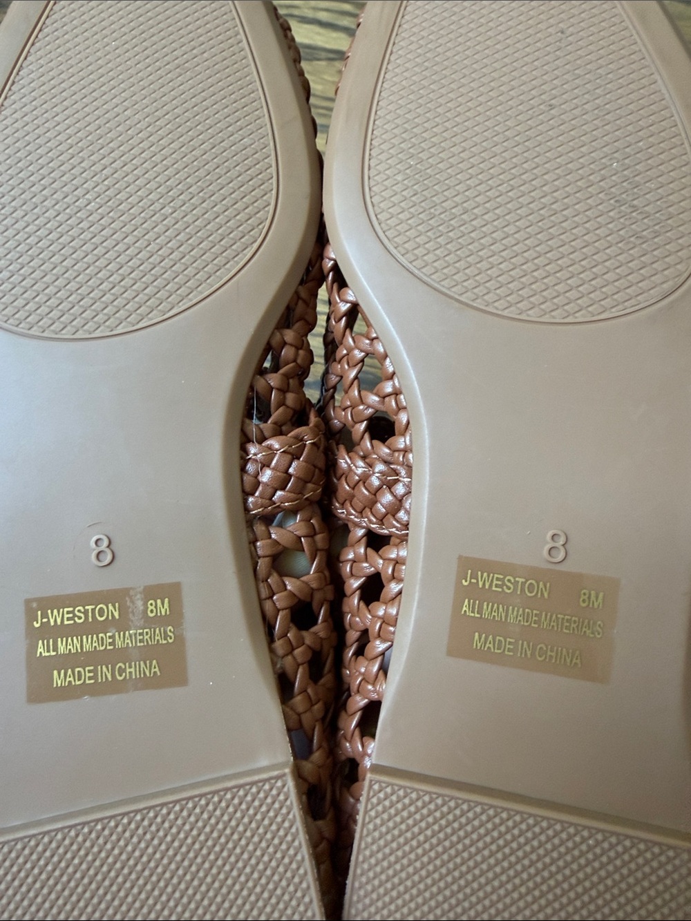 NWT Joie Woven Mary Jane Flats in Cognac Brown - Picture 7 of 9